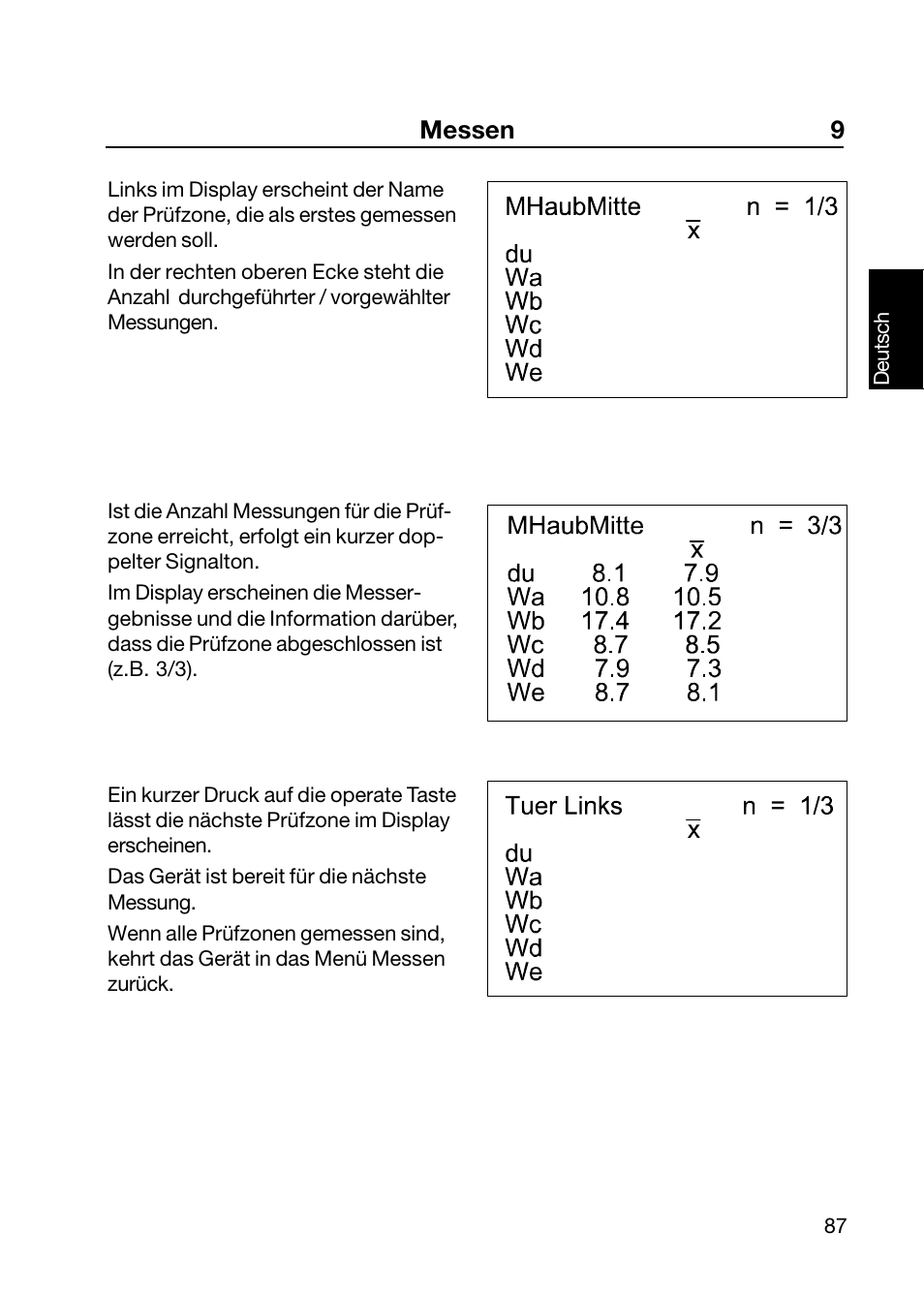 Messen 9 | ALTANA Wave-Scan II User Manual | Page 88 / 188
