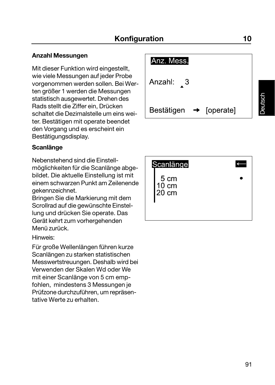 Konfiguration 10 | ALTANA Wave-Scan II User Manual | Page 92 / 188