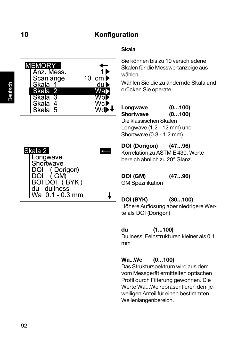 10 konfiguration | ALTANA Wave-Scan II User Manual | Page 93 / 188