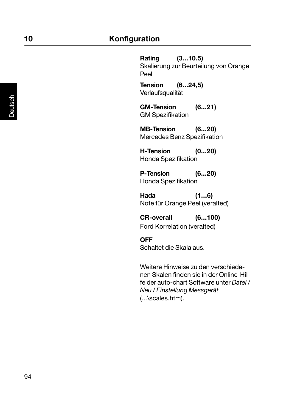 10 konfiguration | ALTANA Wave-Scan II User Manual | Page 95 / 188