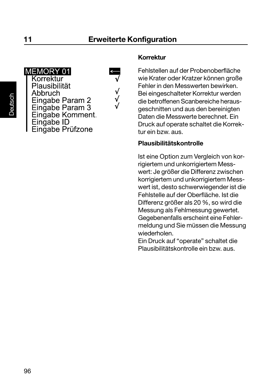 11 erweiterte konfiguration | ALTANA Wave-Scan II User Manual | Page 97 / 188