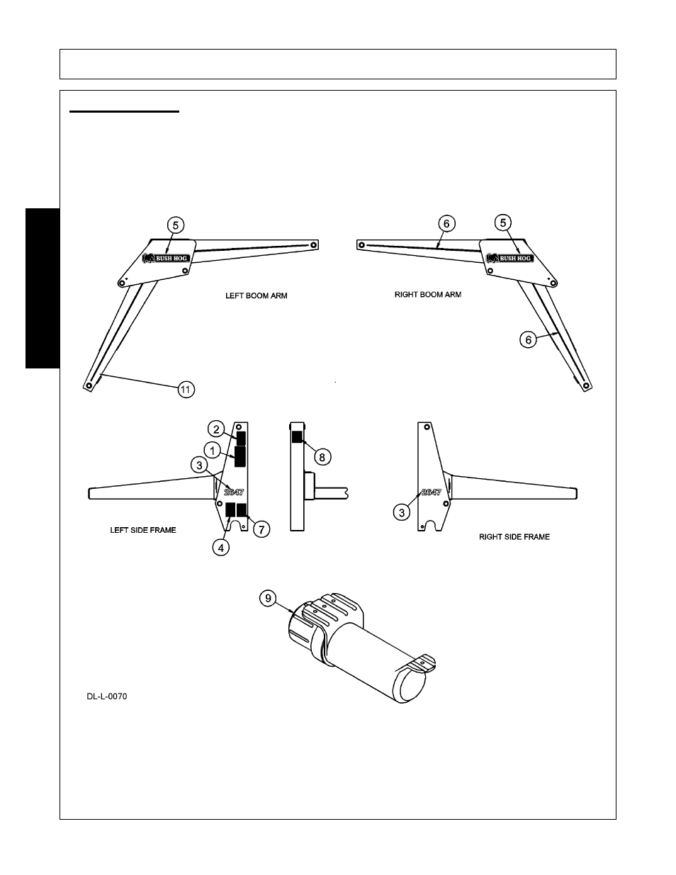 Decal location, Decal location -16, Safety | Bush Hog FC-0014 User Manual | Page 20 / 96