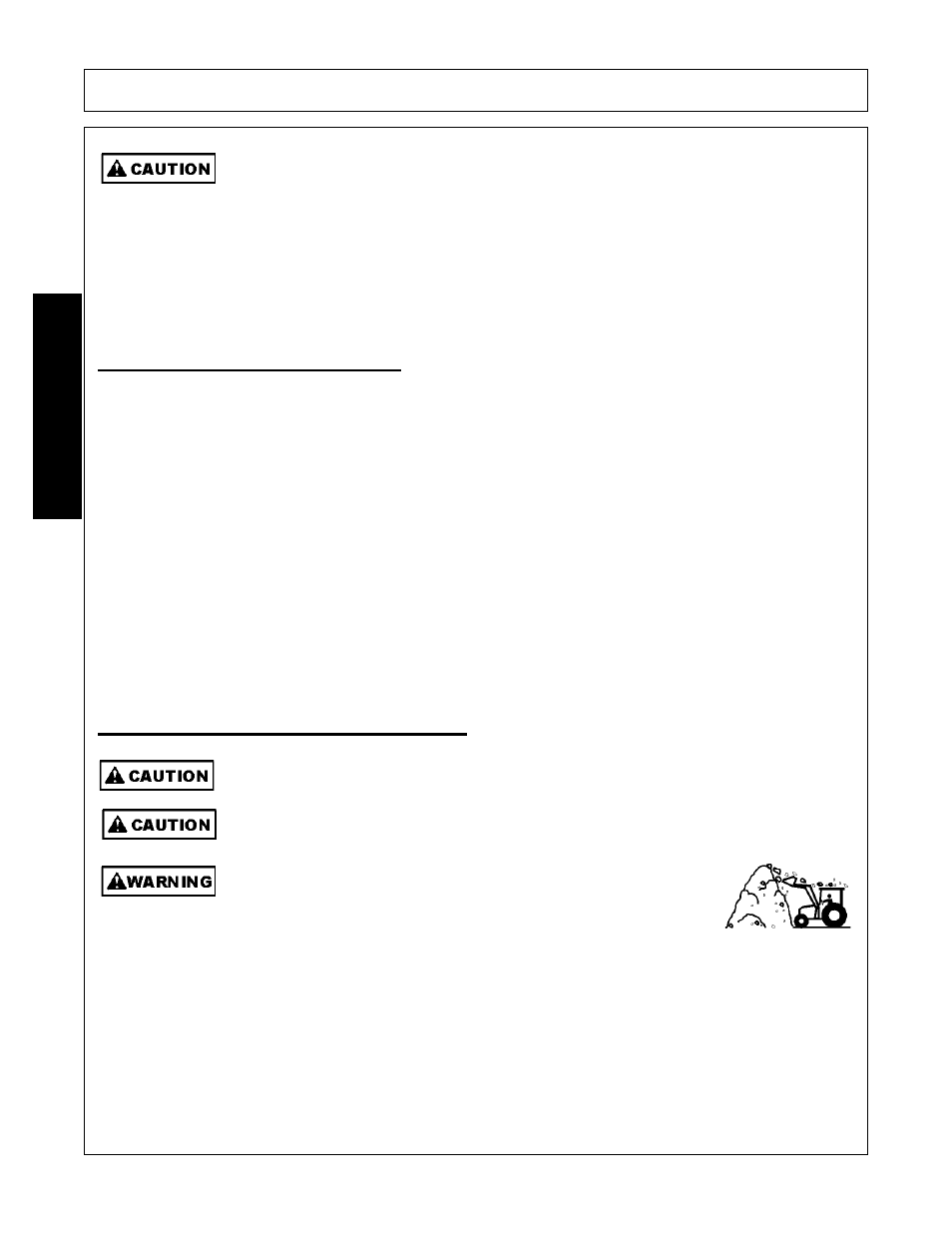 1 driving the tractor and loader, Operating the tractor and loader, Operation | Opera t ion | Bush Hog FC-0014 User Manual | Page 58 / 96