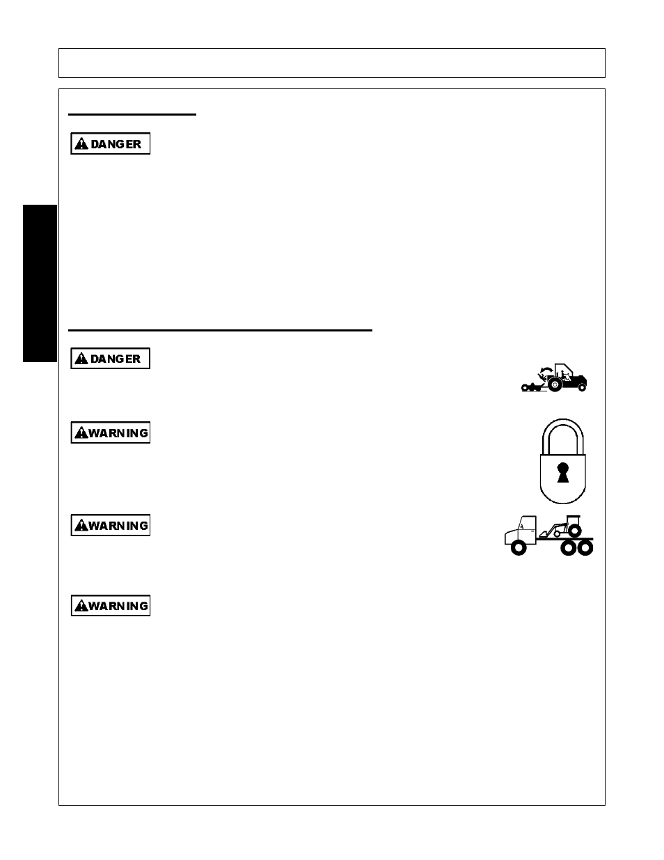Loader storage, Transporting the tractor and implement, Operation | Opera t ion | Bush Hog FC-0014 User Manual | Page 74 / 96