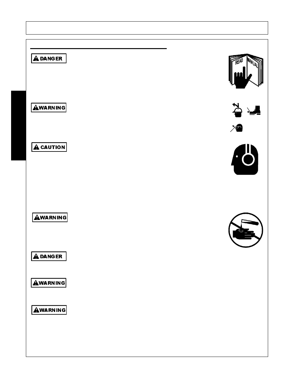Operator safety instructions and practices, Operator safety instructions and practices -4, Safety | Bush Hog FC-0014 User Manual | Page 8 / 96