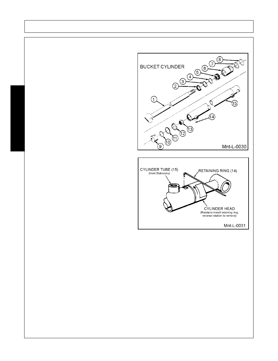 Bucket cylinder disassembly, Bucket cylinder disassembly -8, Maintenance | Bush Hog FC-0014 User Manual | Page 88 / 96