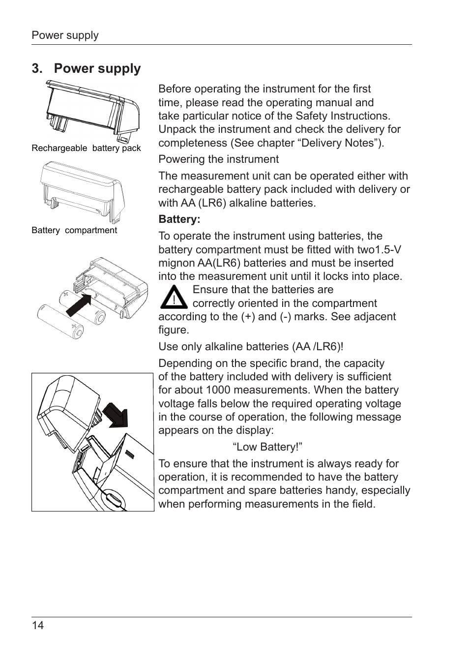 Power supply | ALTANA Micro-Wave-Scan Manual User Manual | Page 15 / 62