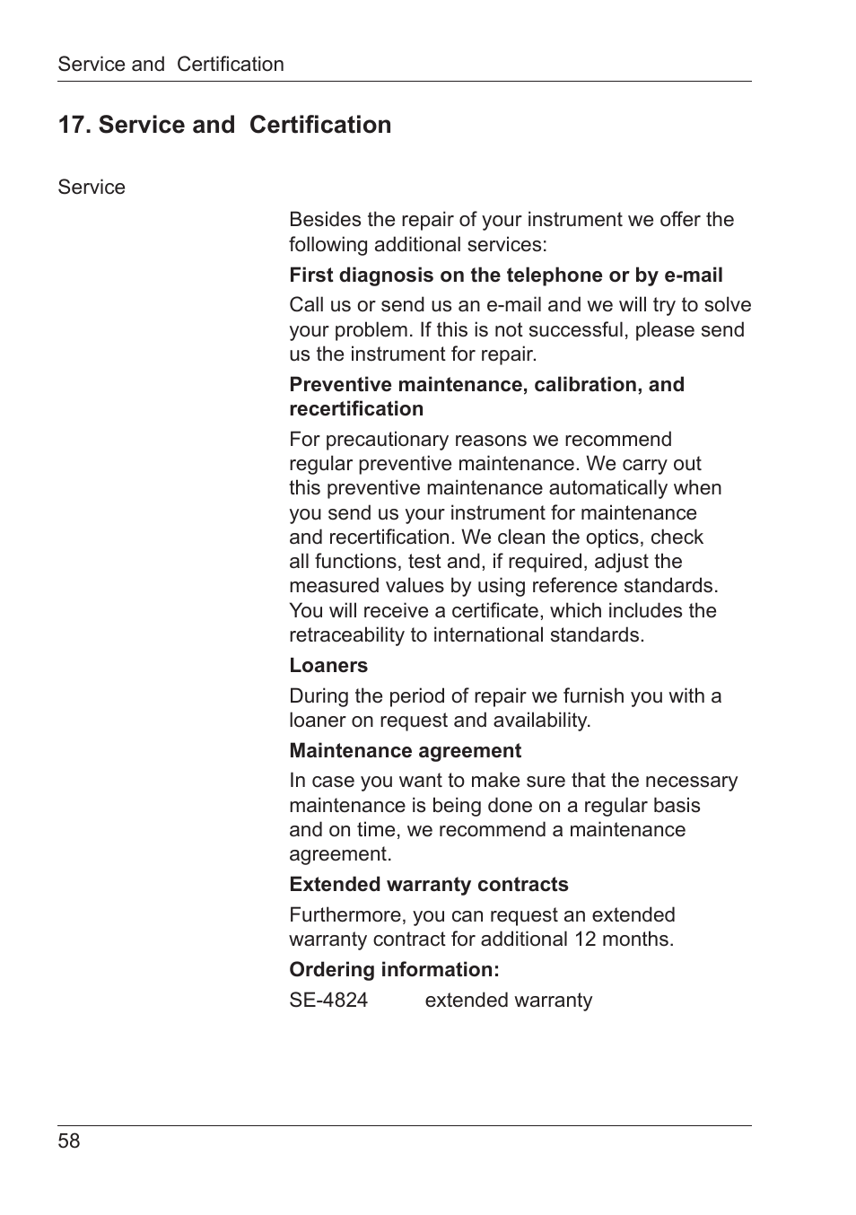 Service and certification | ALTANA Micro-Wave-Scan Manual User Manual | Page 59 / 62
