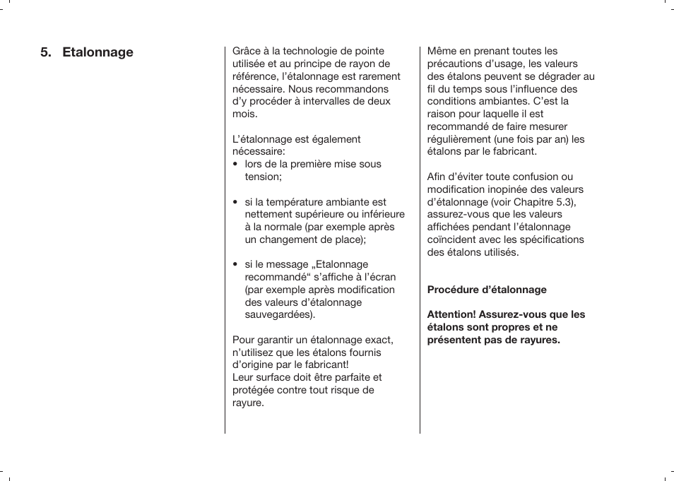 Etalonnage | ALTANA Haze-Gard Plus Operating Instructions User Manual | Page 105 / 180