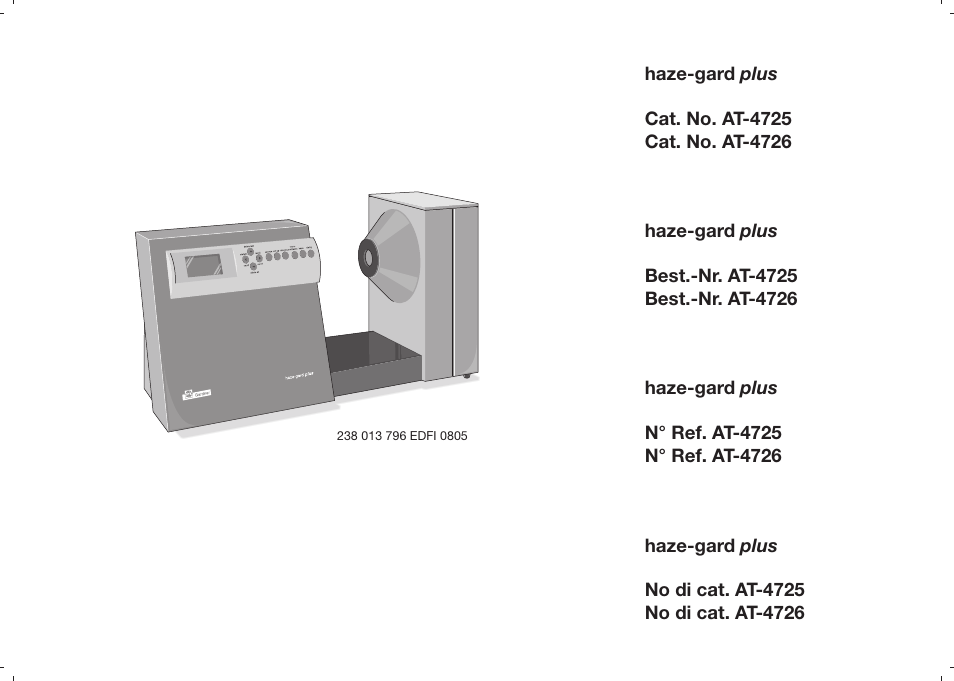 ALTANA Haze-Gard Plus Operating Instructions User Manual | Page 2 / 180