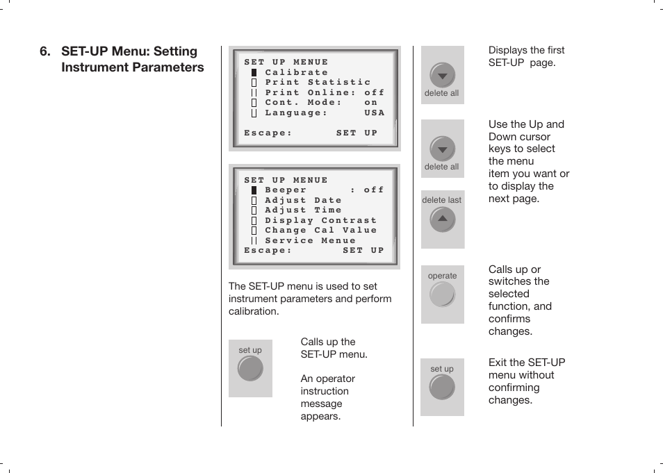 Set-up menu: setting instrument parameters | ALTANA Haze-Gard Plus Operating Instructions User Manual | Page 23 / 180