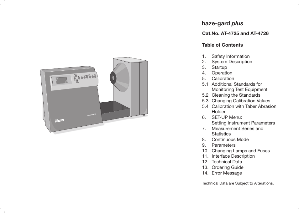 Haze-gard plus | ALTANA Haze-Gard Plus Operating Instructions User Manual | Page 4 / 180