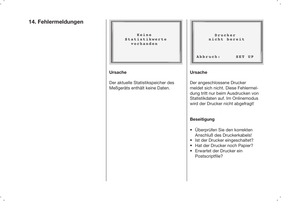 Fehlermeldungen | ALTANA Haze-Gard Plus Operating Instructions User Manual | Page 86 / 180