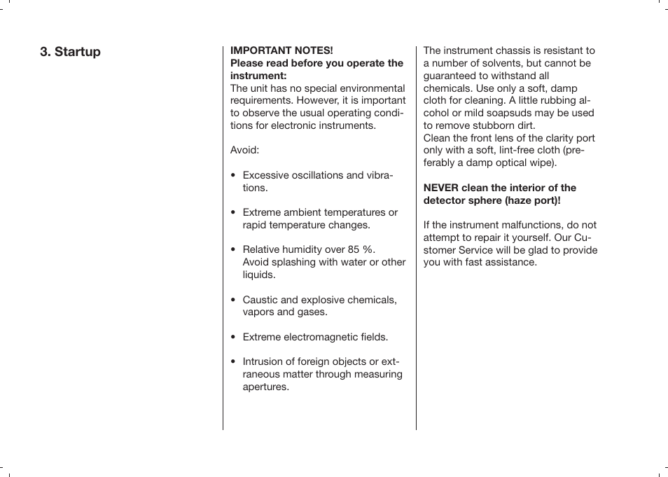 Startup | ALTANA Haze-Gard Plus Operating Instructions User Manual | Page 9 / 180
