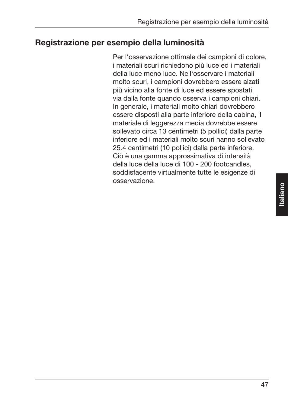 2egistrazione¬per¬esempio¬della¬luminositì | ALTANA Byko-Spectra Mini User Manual | Page 48 / 78
