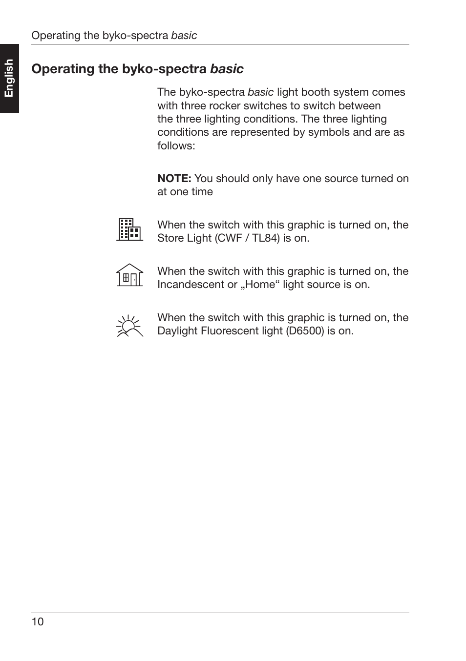 Perating¬the¬byko spectra¬ basic | ALTANA Byko-Spectra Basic User Manual | Page 11 / 78