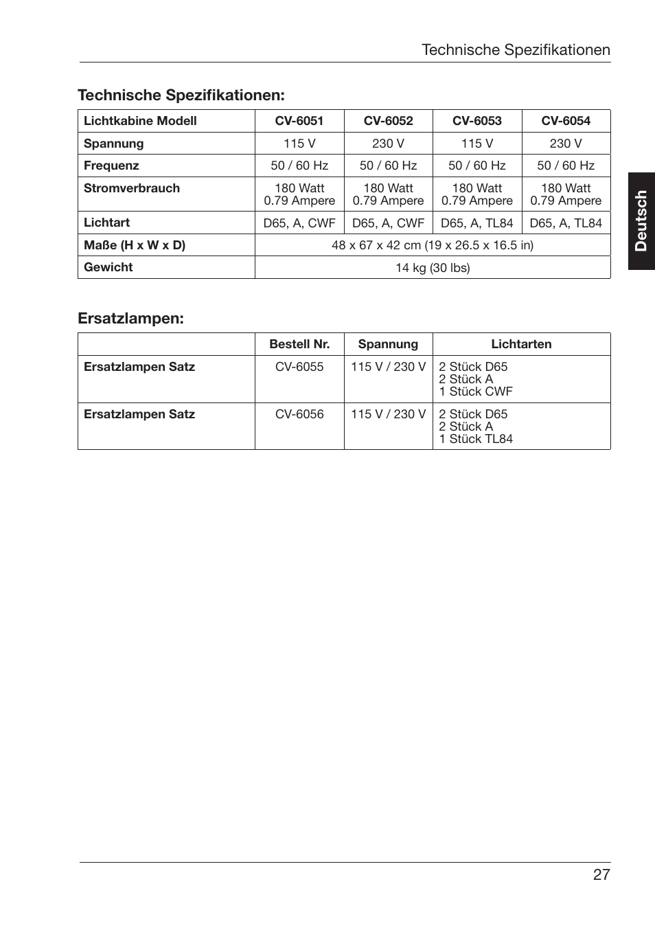 Rsatzlampen | ALTANA Byko-Spectra Basic User Manual | Page 28 / 78
