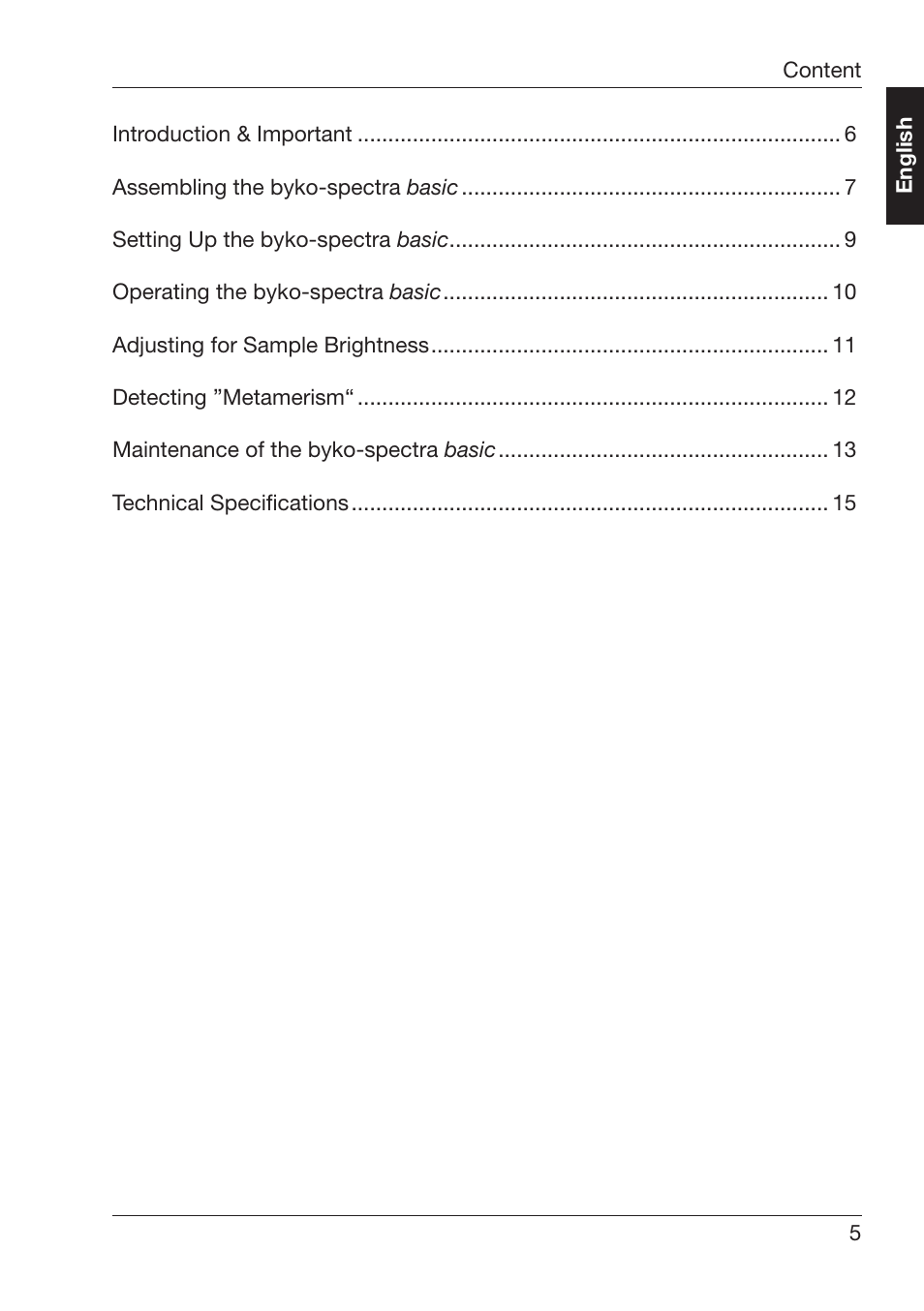 ALTANA Byko-Spectra Basic User Manual | Page 6 / 78