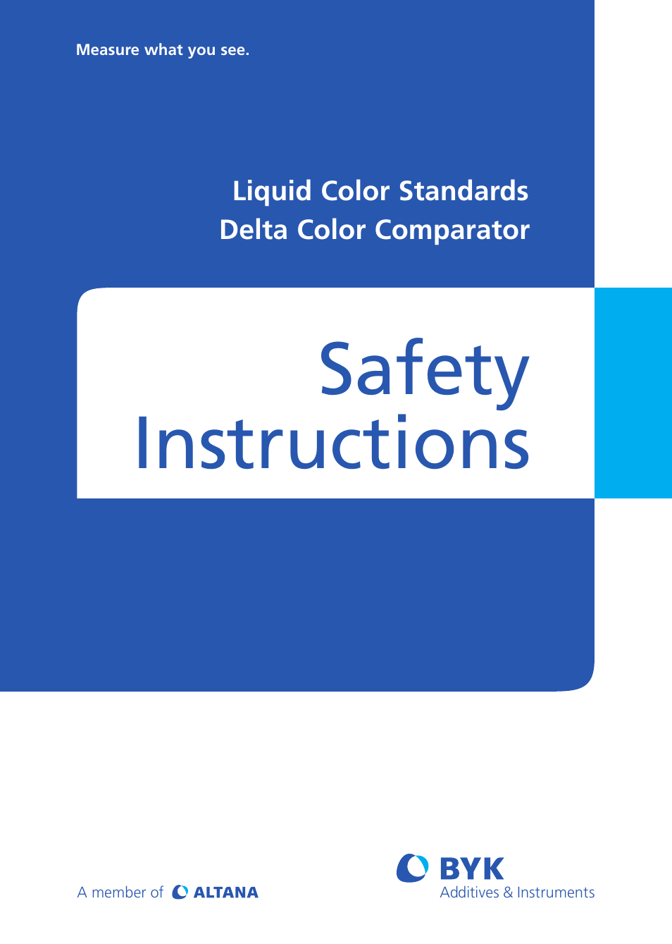 ALTANA Liquid Color Standards Safety Instructions User Manual | 40 pages