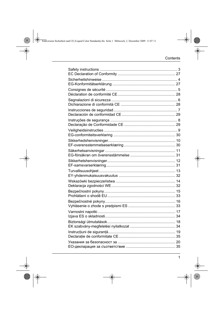 ALTANA Liquid Color Standards Safety Instructions User Manual | Page 2 / 40