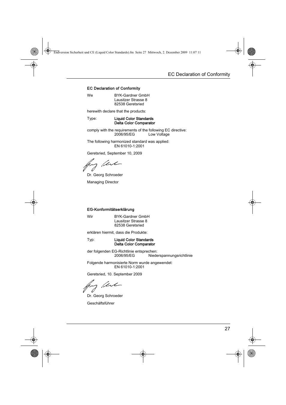 ALTANA Liquid Color Standards Safety Instructions User Manual | Page 28 / 40