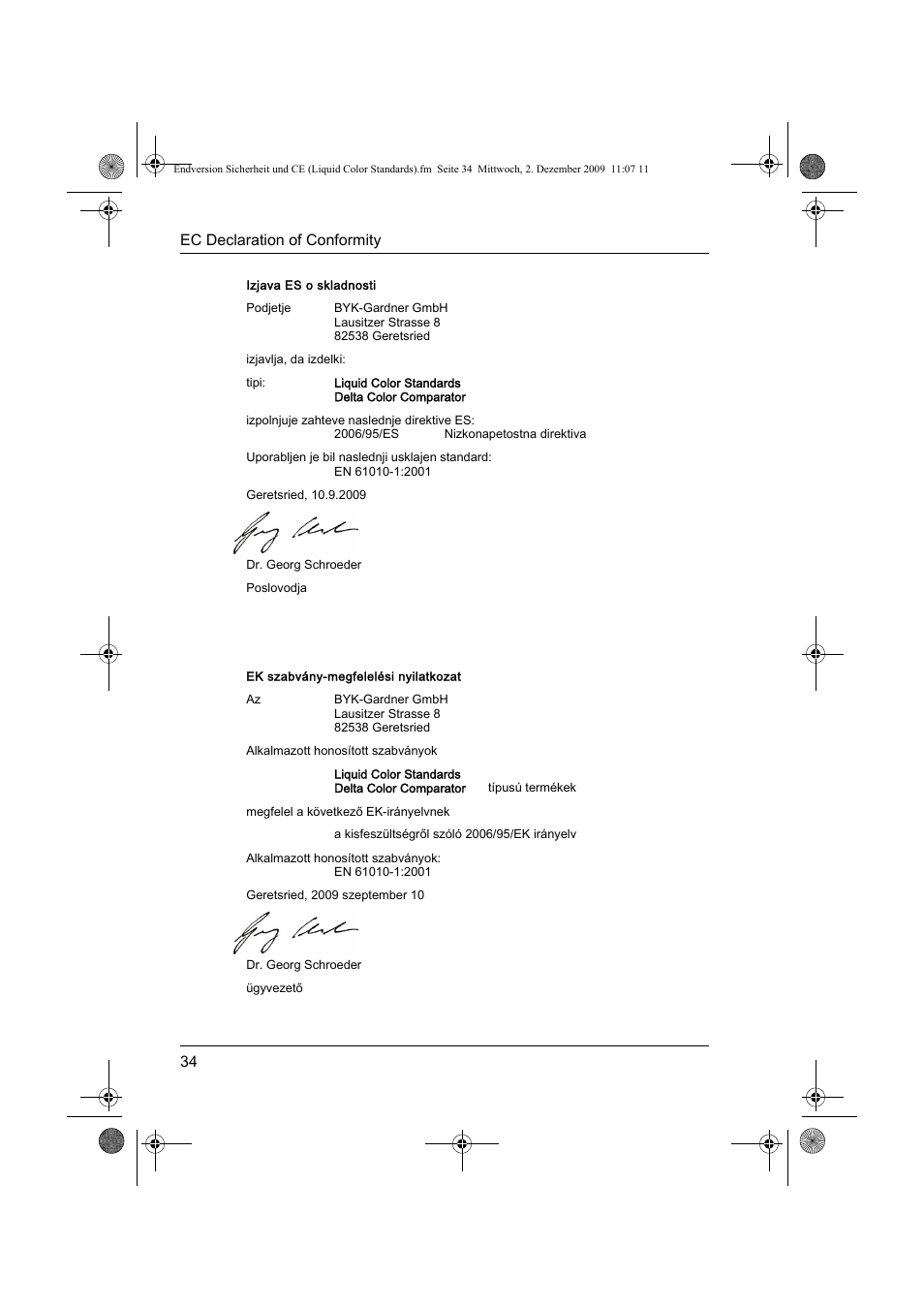 ALTANA Liquid Color Standards Safety Instructions User Manual | Page 35 / 40