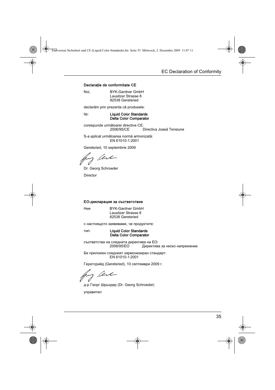 ALTANA Liquid Color Standards Safety Instructions User Manual | Page 36 / 40