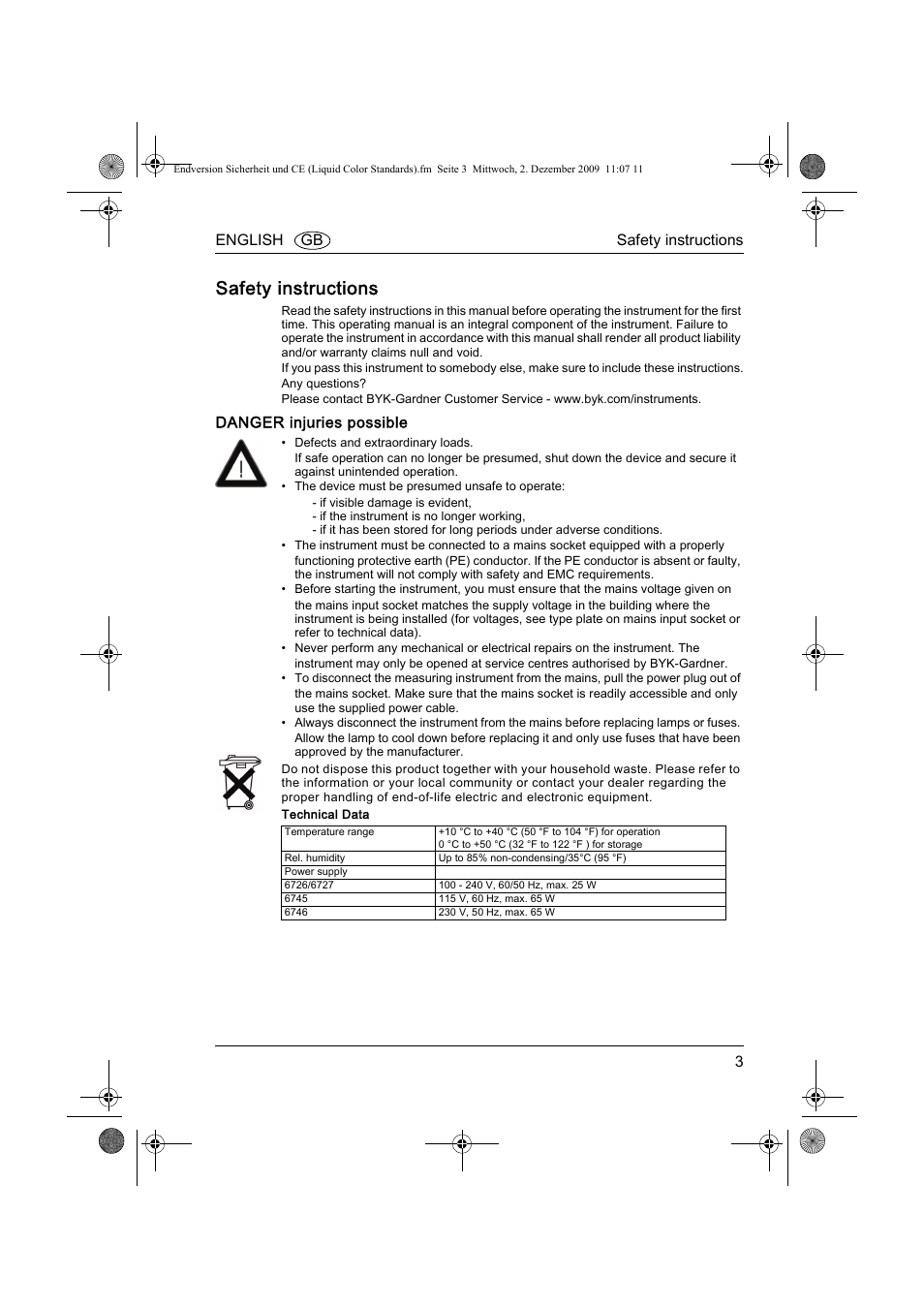 Safety instructions | ALTANA Liquid Color Standards Safety Instructions User Manual | Page 4 / 40