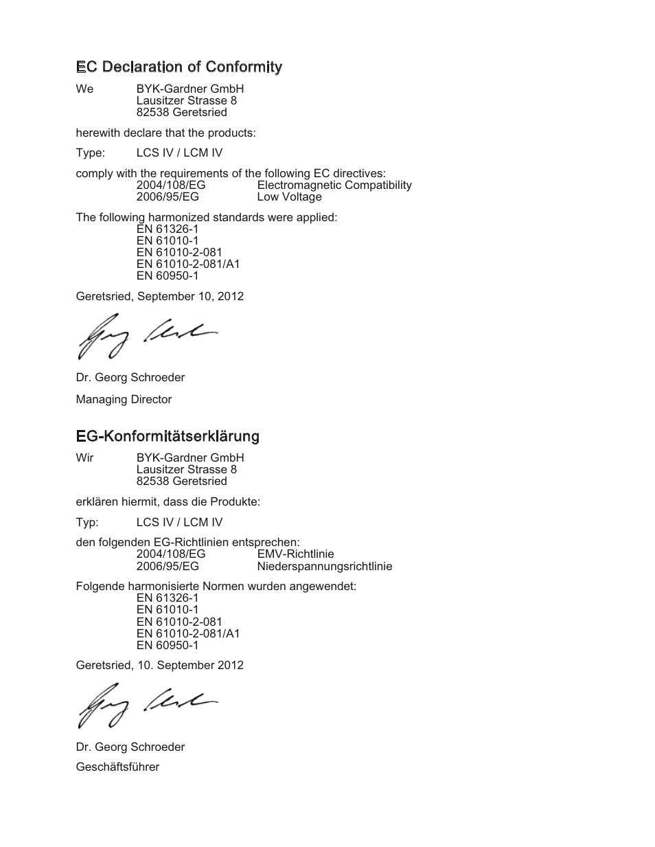 Hfodudwlrqri&rqiruplw, Rqiruplw¦wvhuno¦uxqj | ALTANA LCM IV User Manual | Page 110 / 113