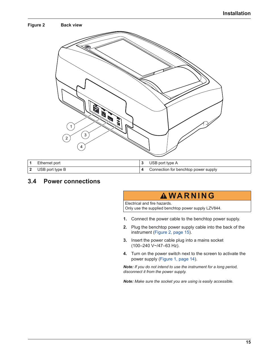 4 power connections | ALTANA LCM IV User Manual | Page 14 / 113