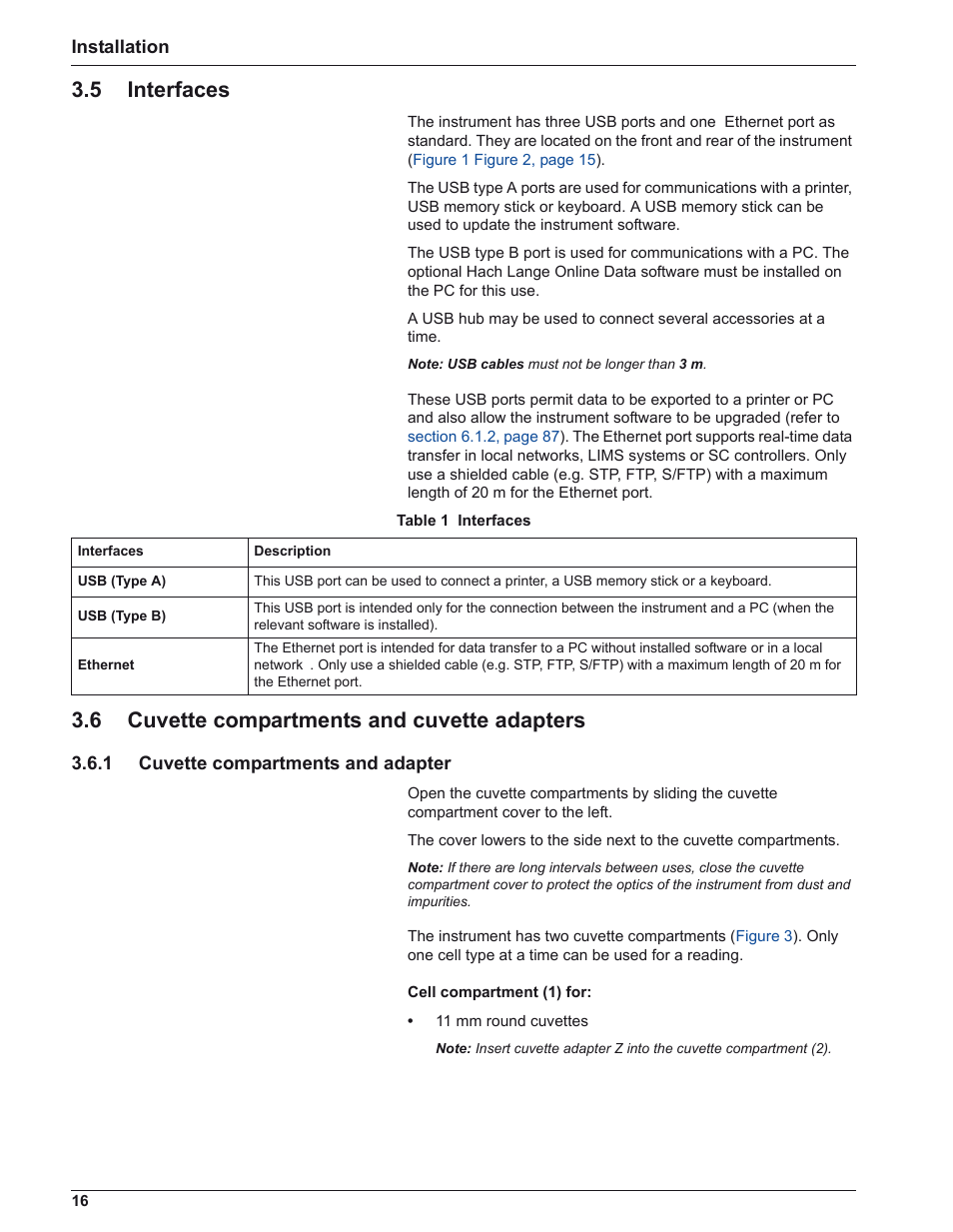 5 interfaces, 6 cuvette compartments and cuvette adapters | ALTANA LCM IV User Manual | Page 15 / 113