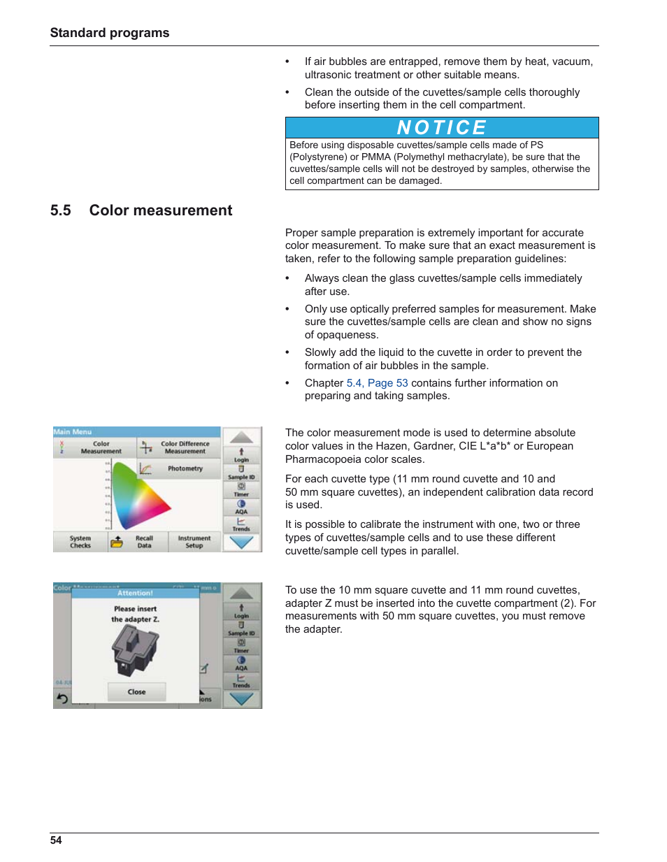 5 color measurement | ALTANA LCM IV User Manual | Page 53 / 113