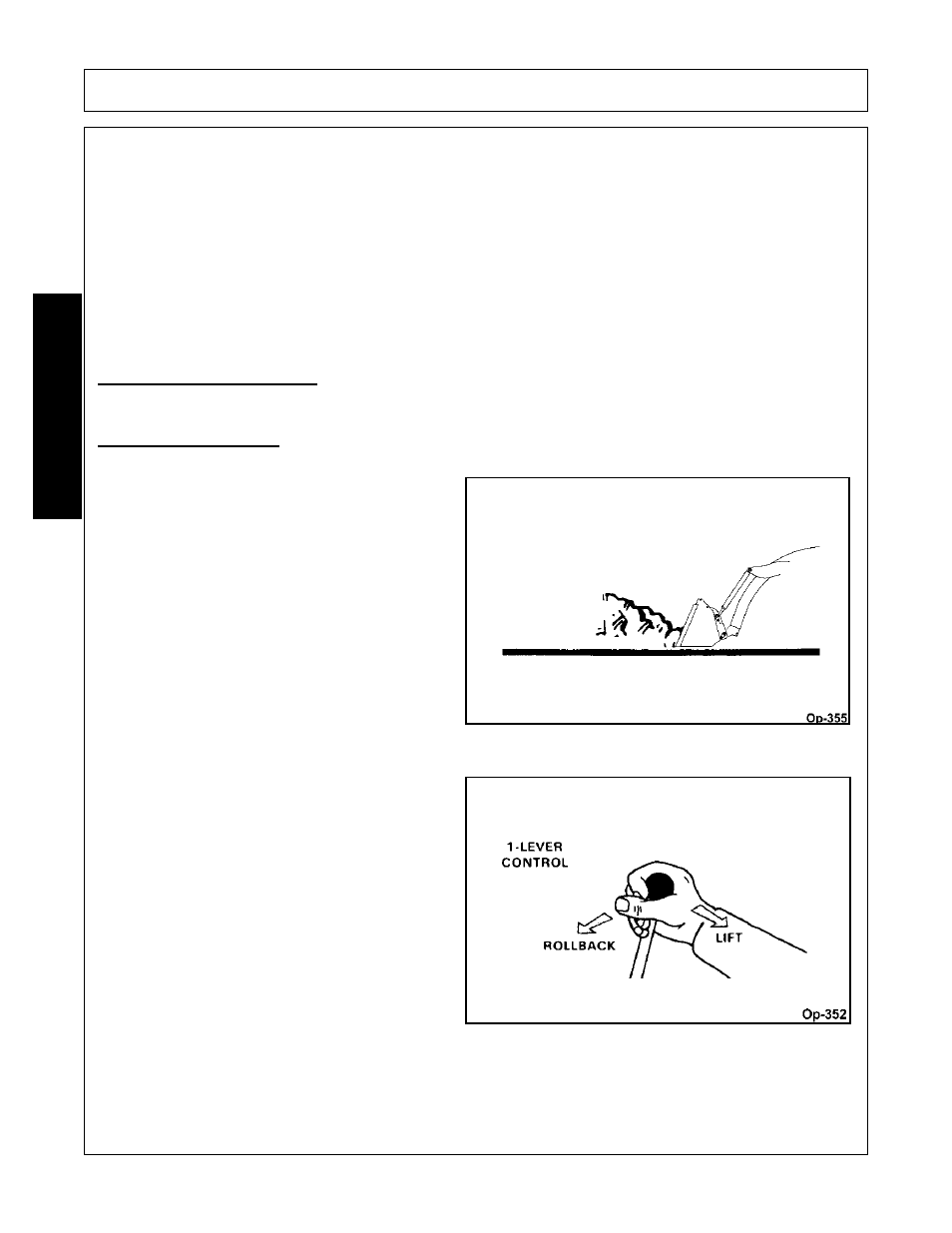 1 operating the loader, Filling the bucket, Operating the loader -24 | Operation, Opera t ion | Bush Hog 1947 User Manual | Page 64 / 102