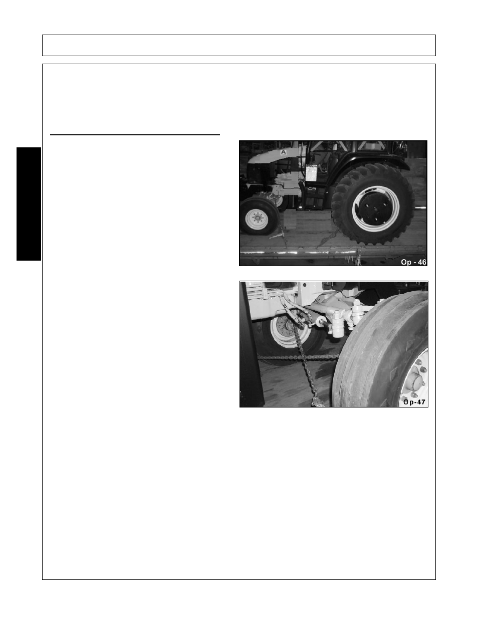 1 hauling the tractor and implement, Hauling the tractor and implement -42, Operation | Opera t ion | Bush Hog 1947 User Manual | Page 82 / 102