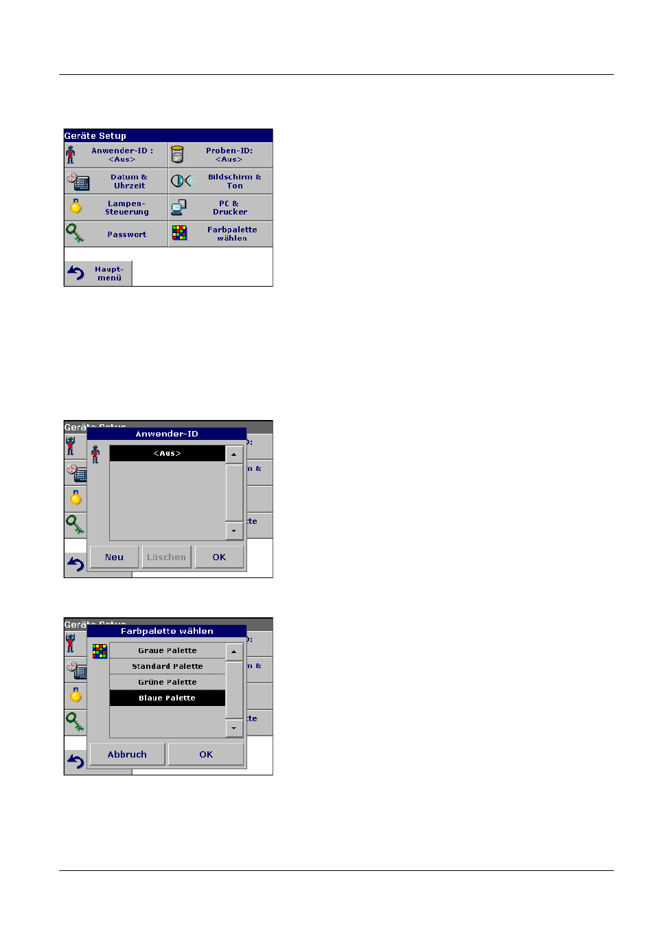 2 geräte setup, 1 anwender-id | ALTANA LCS III User Manual | Page 108 / 370