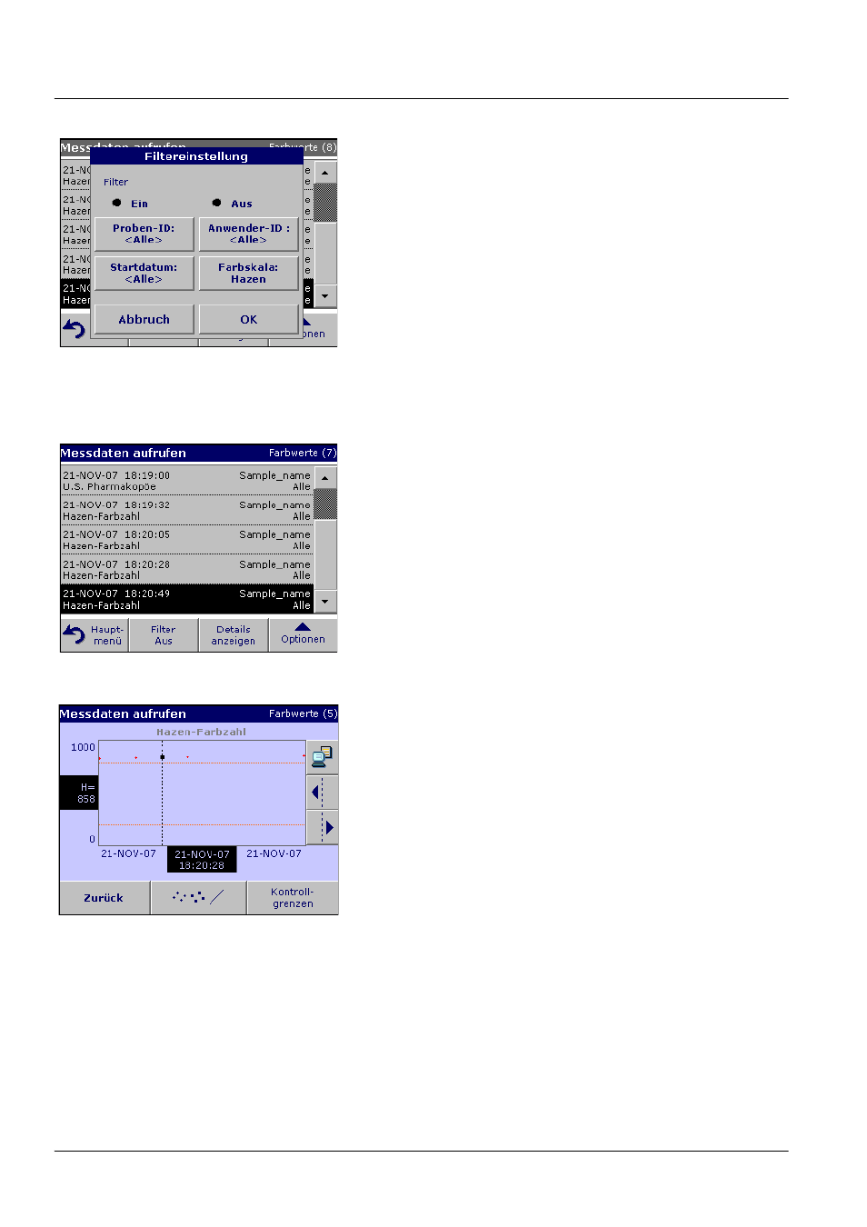 Standardfunktionen | ALTANA LCS III User Manual | Page 121 / 370