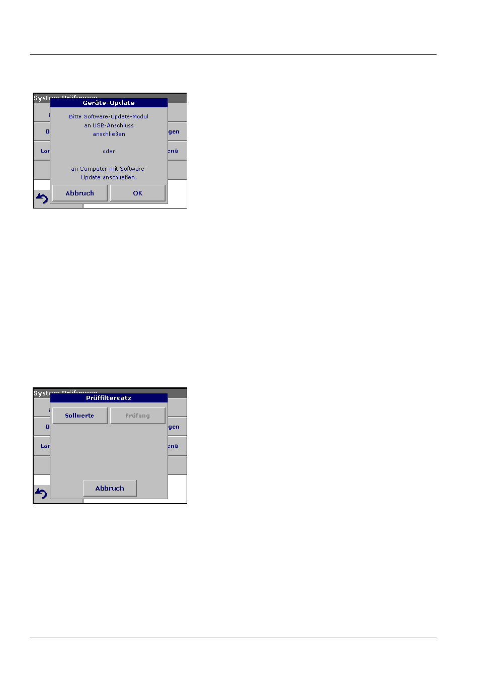 2 aktualisierung der gerätesoftware, 3 optik-prüfungen, 1 prüffiltersatz | Kapitel 6.1.2 auf seite 74 | ALTANA LCS III User Manual | Page 165 / 370
