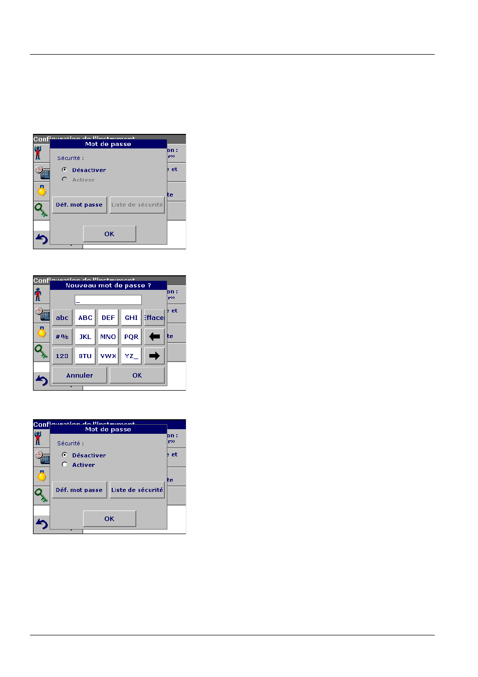 7 mot de passe, Opérations standard 5.2.7 mot de passe | ALTANA LCS III User Manual | Page 209 / 370