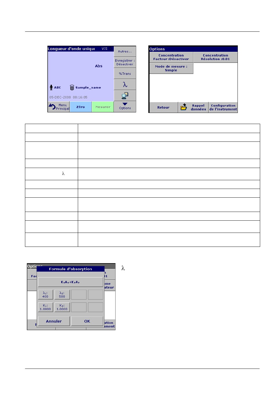 Tableau 8, Opérations standard | ALTANA LCS III User Manual | Page 244 / 370