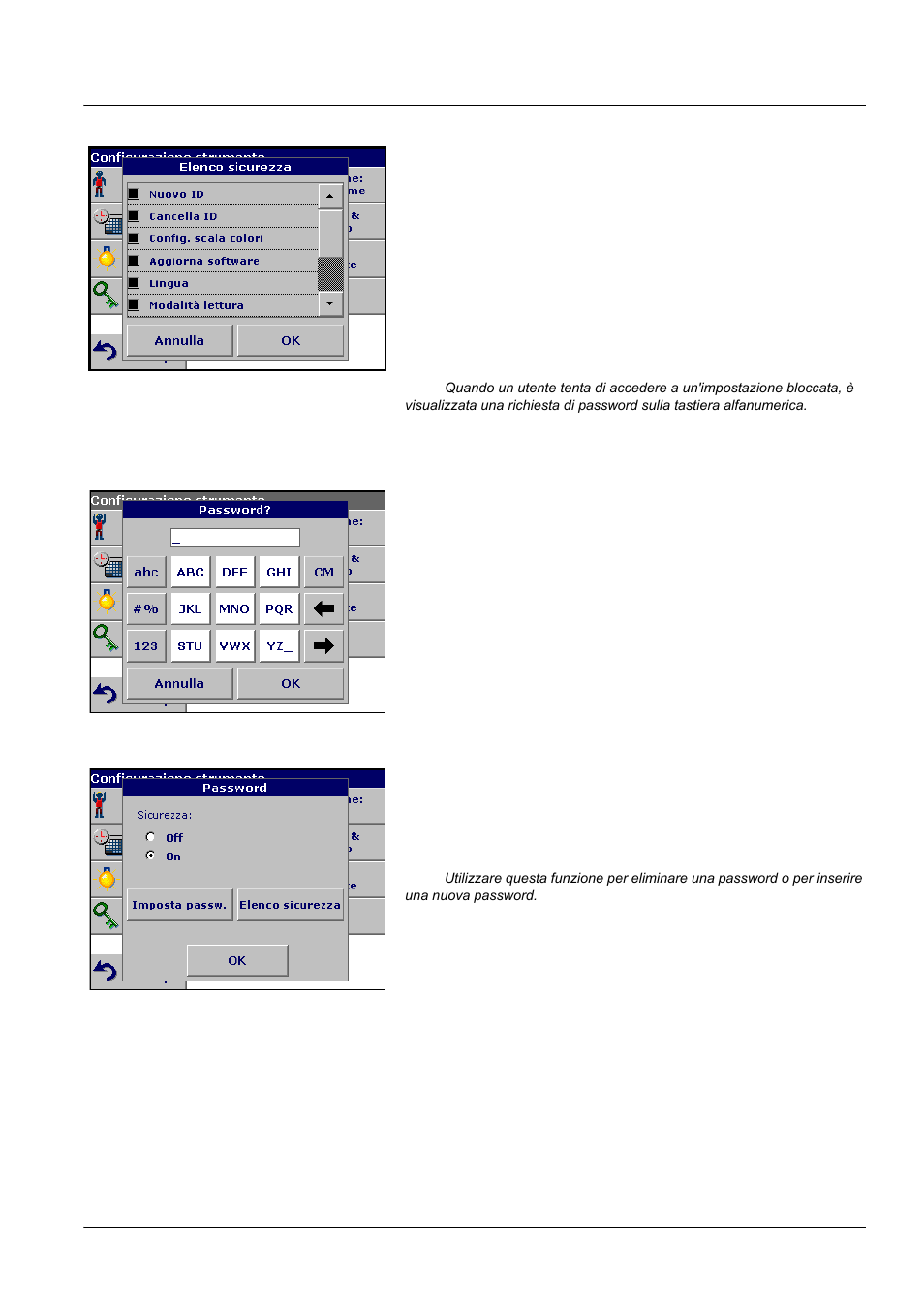 1 disattivazione di una password, Operazioni standard | ALTANA LCS III User Manual | Page 302 / 370