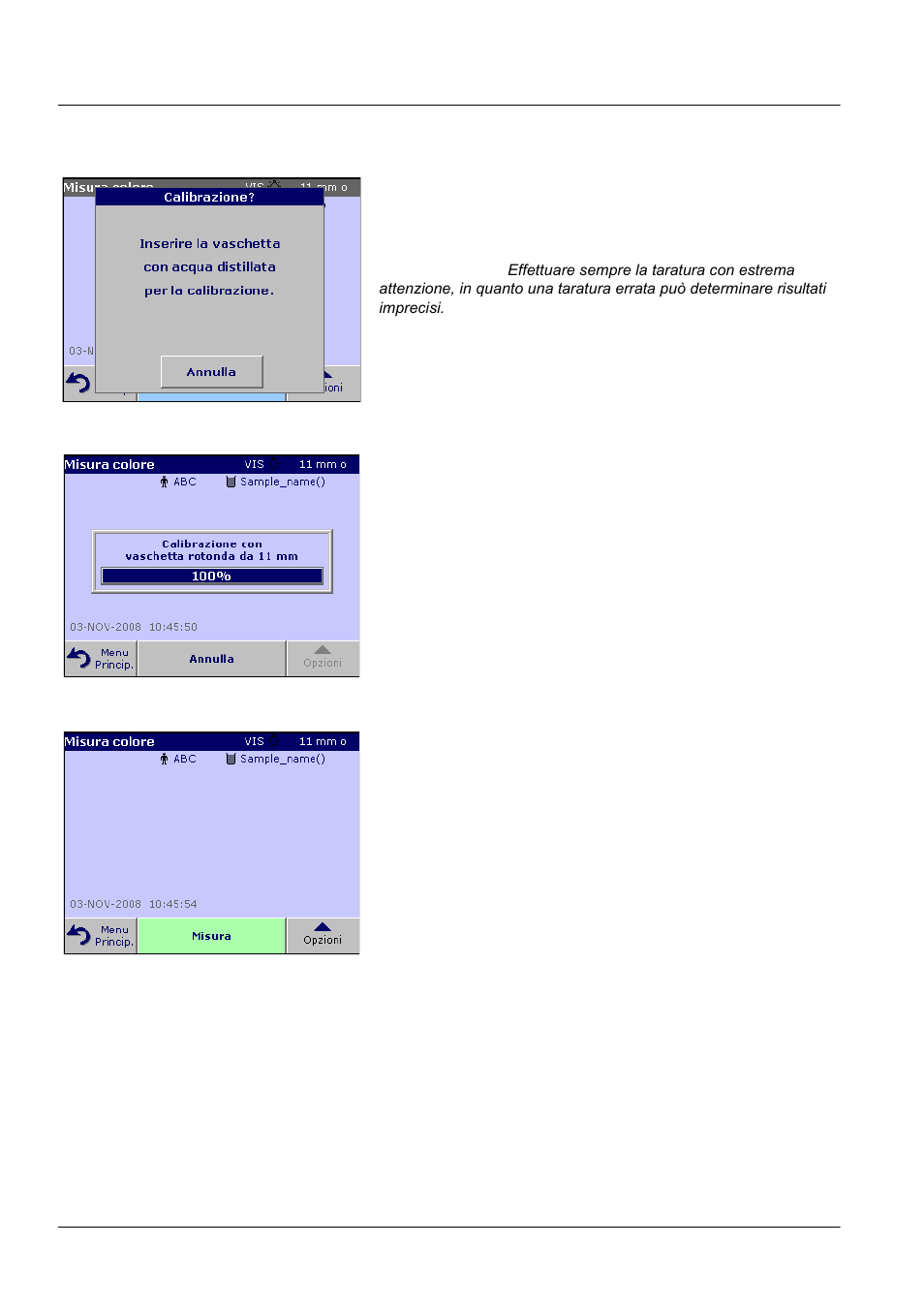 1 effettuazione di una misura del colore | ALTANA LCS III User Manual | Page 315 / 370