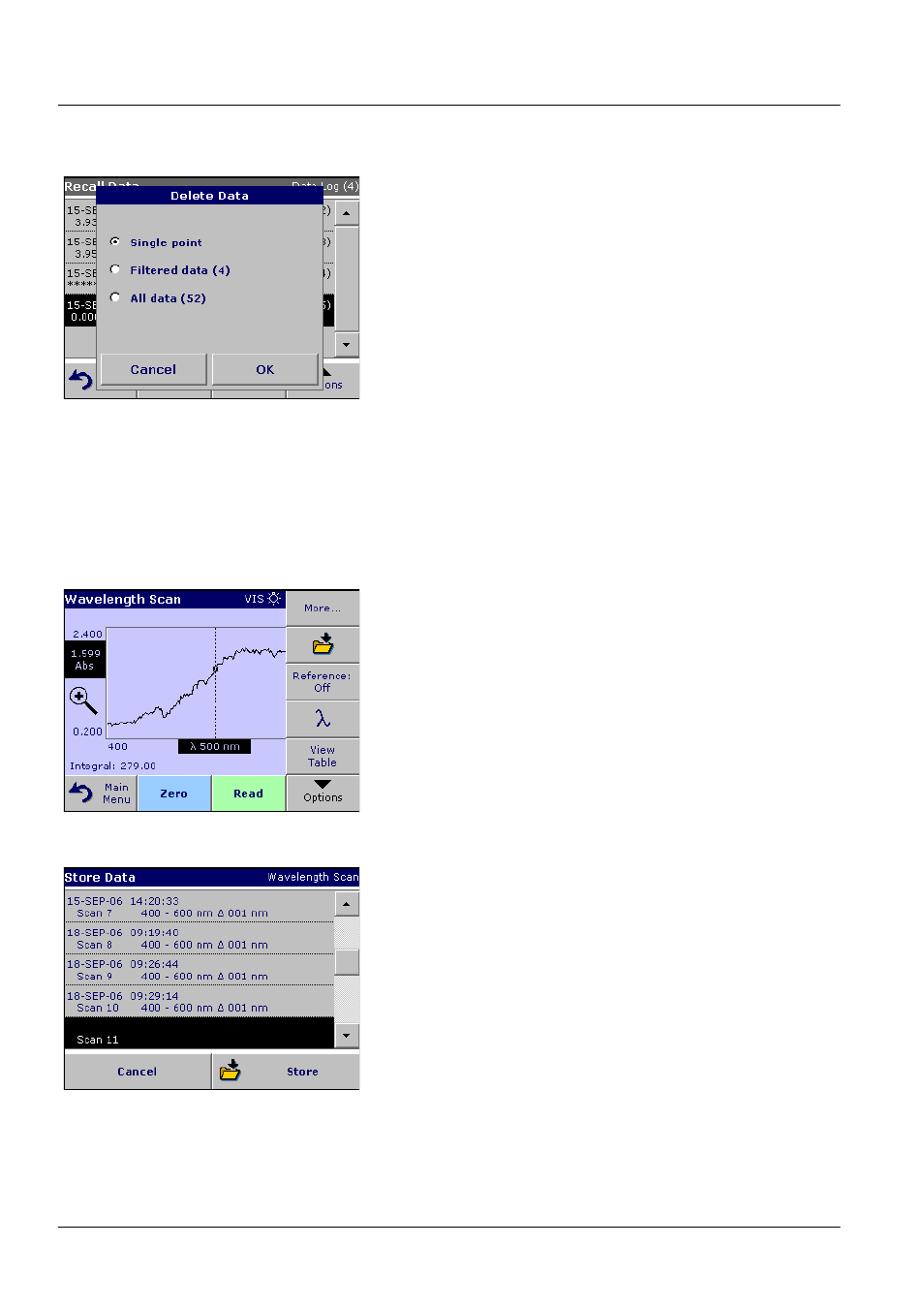 1 data storage from wavelength scan or time course | ALTANA LCS III User Manual | Page 33 / 370