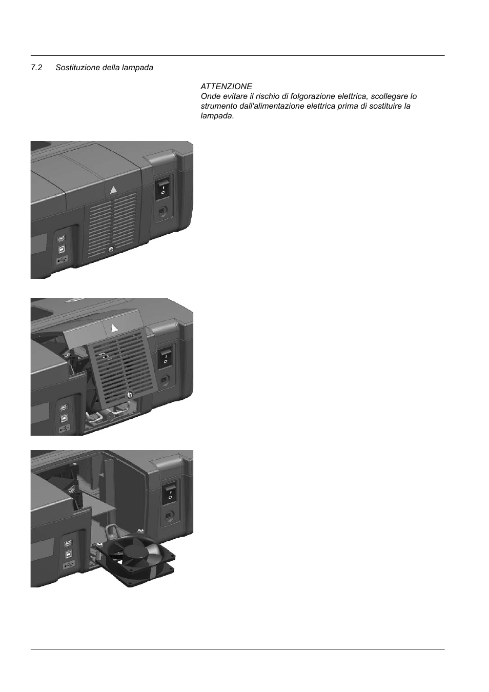 2 sostituzione della lampada, Manutenzione | ALTANA LCS III User Manual | Page 359 / 370