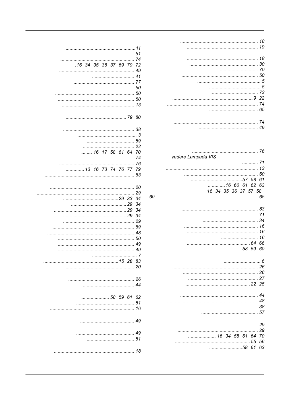 Indice | ALTANA LCS III User Manual | Page 366 / 370