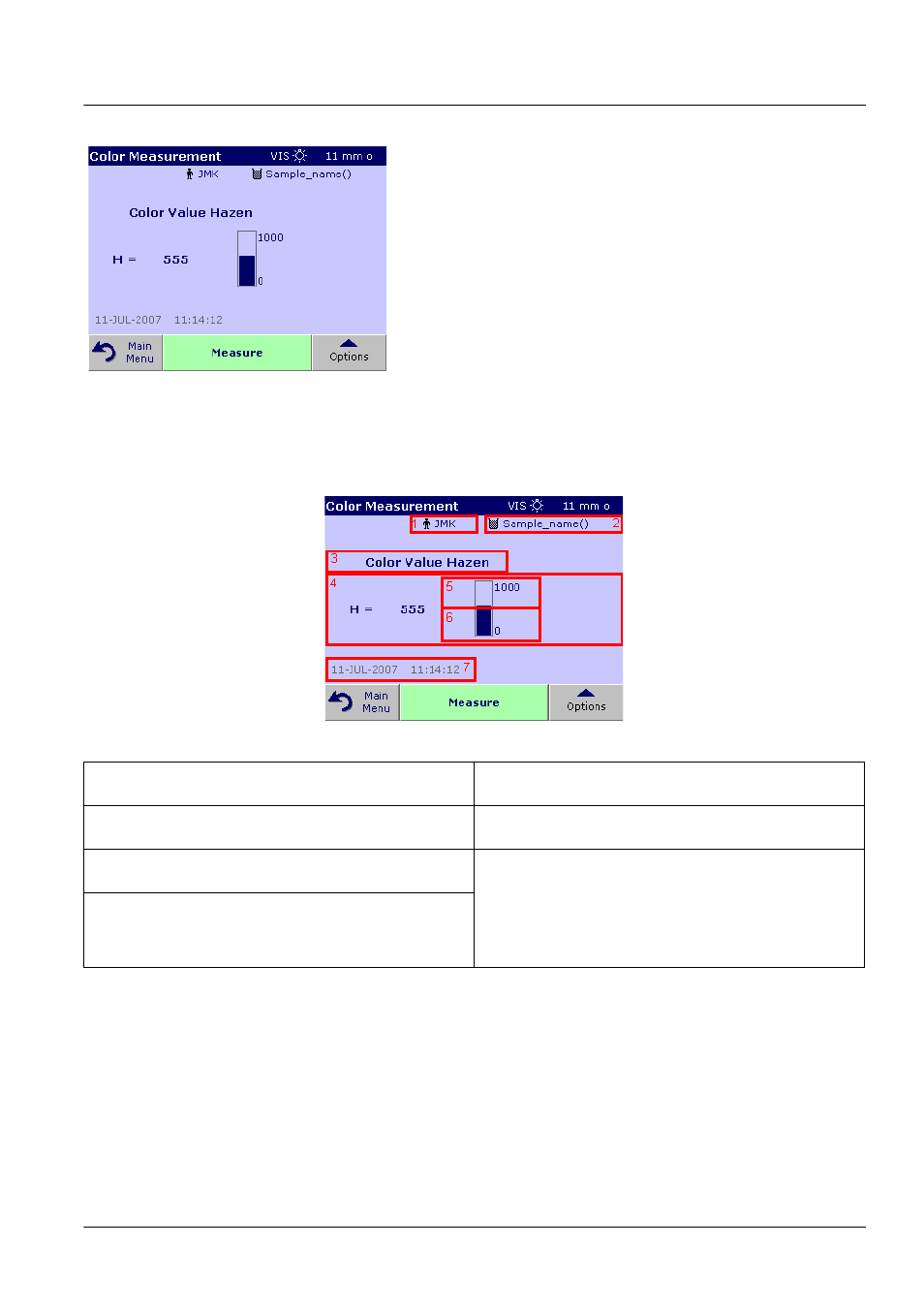 1 touch-sensitive areas on the measurement window, Standard operations | ALTANA LCS III User Manual | Page 40 / 370