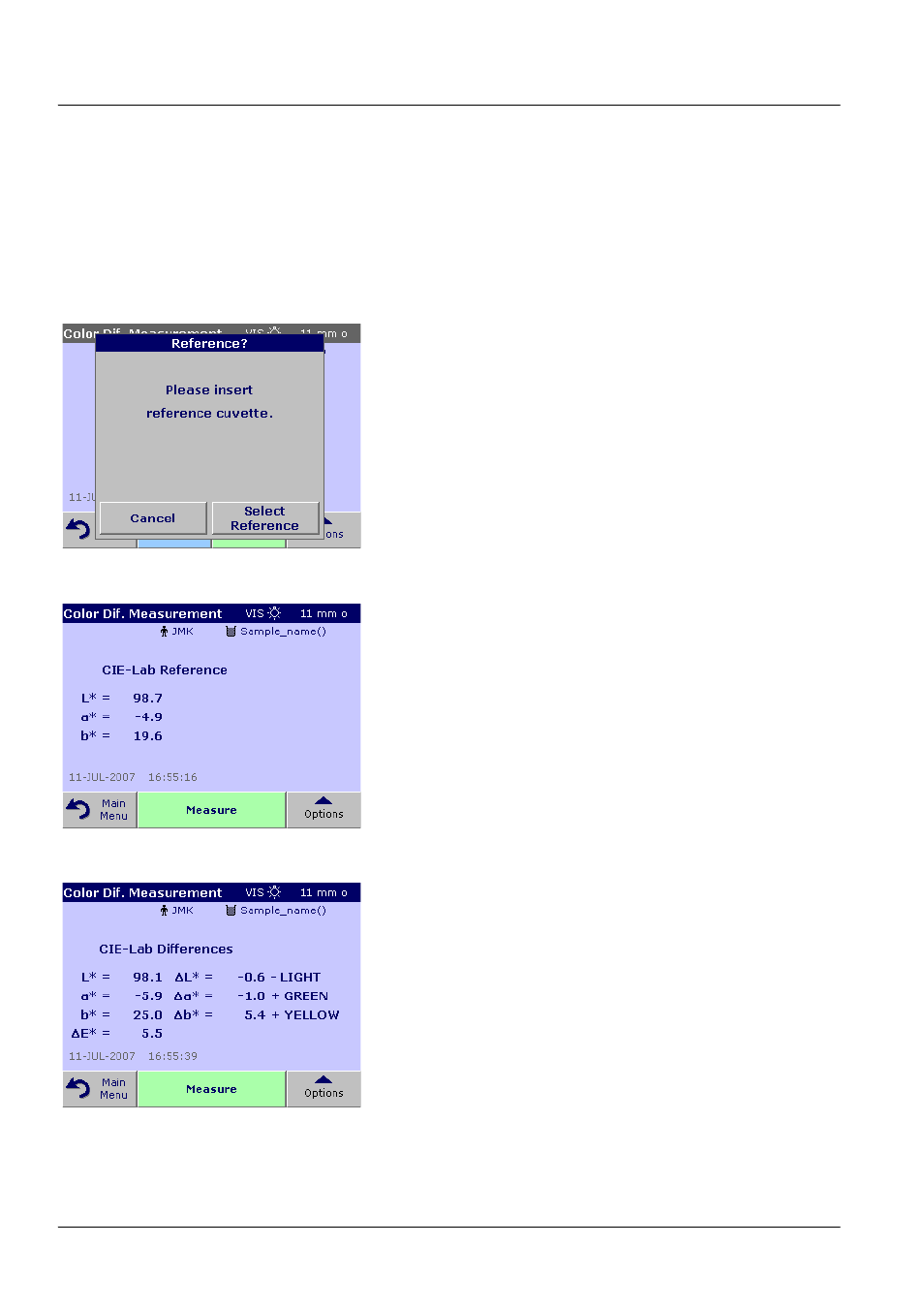 6 color difference measurement, 1 take a color difference measurement | ALTANA LCS III User Manual | Page 51 / 370