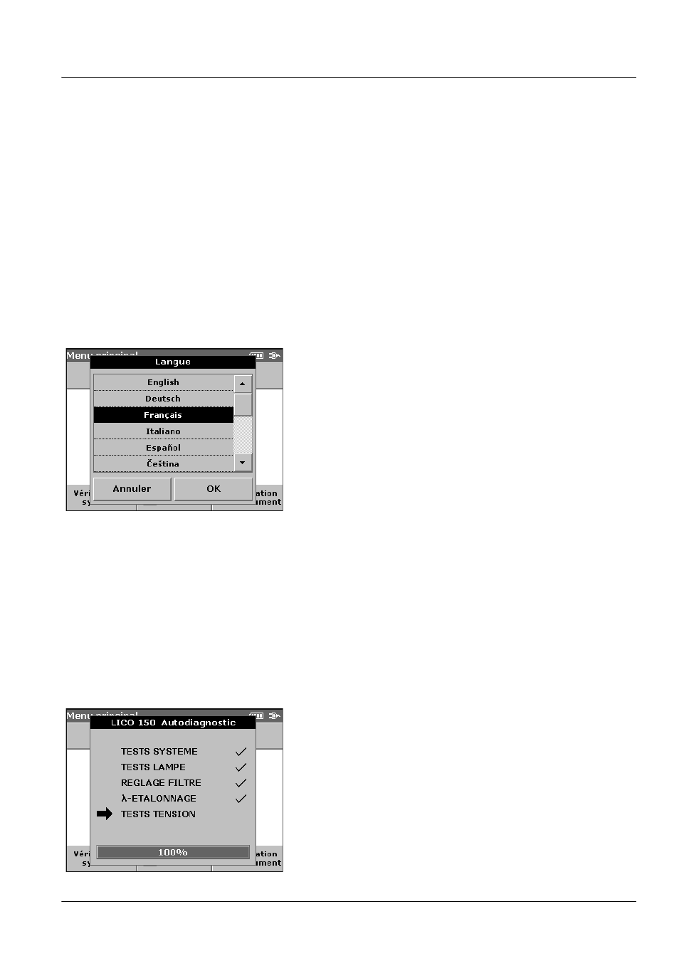 Section 4 mise en service, 1 mise sous et hors tension de l'instrument, 2 sélection de la langue | 3 autodiagnostic | ALTANA LCM III User Manual | Page 130 / 234