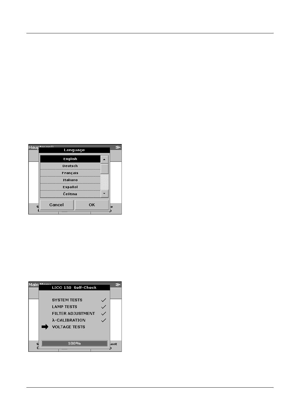 Section 4 start up, 1 power the instrument on and off, 2 language selection | 3 self-check | ALTANA LCM III User Manual | Page 14 / 234