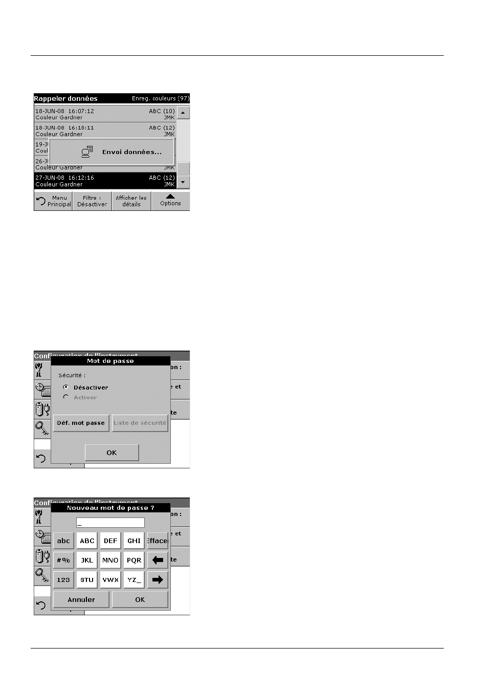 3 impression des données, 7 mot de passe, Opérations standard | ALTANA LCM III User Manual | Page 141 / 234