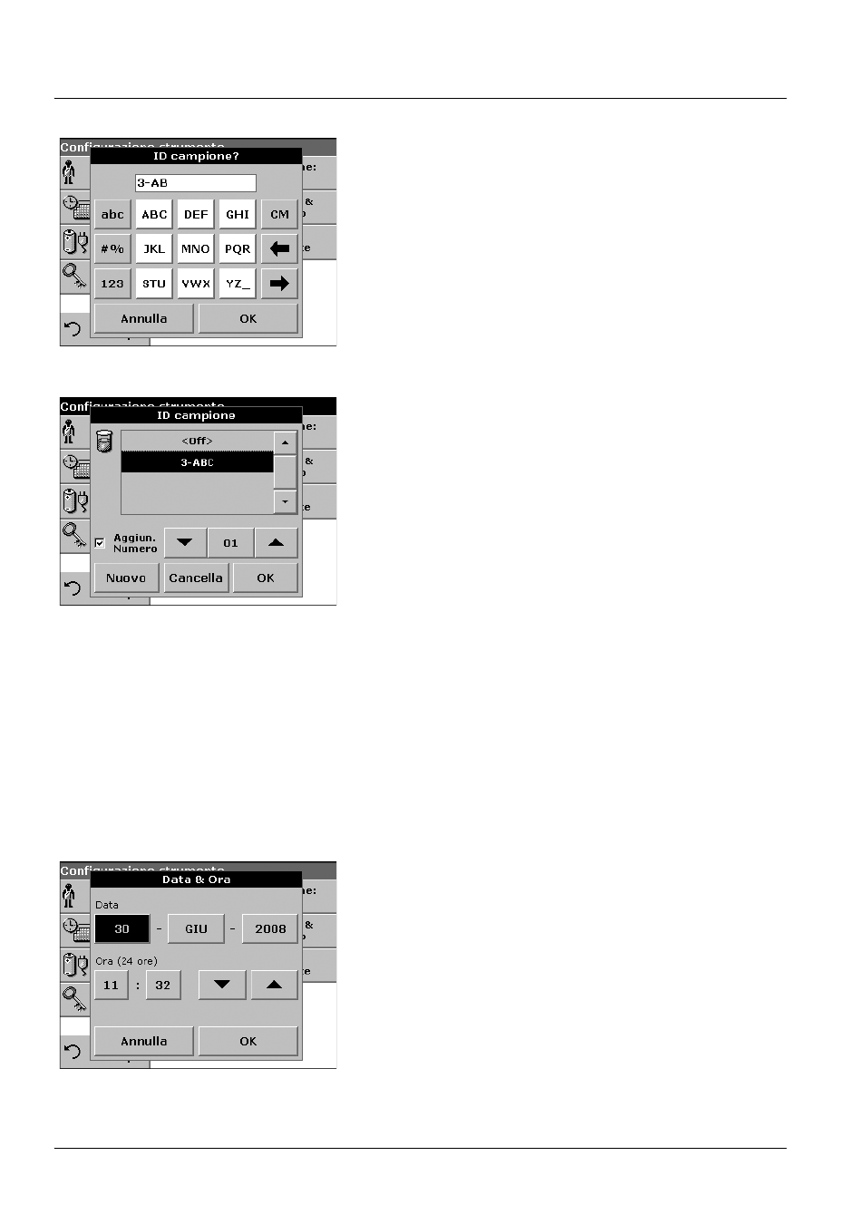 3 data e ora, Operazioni standard | ALTANA LCM III User Manual | Page 191 / 234